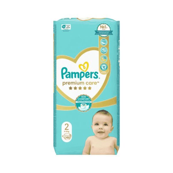 PAMPERS PREMIUM CARE N.2 4-8KG 46ΤΕΜ
