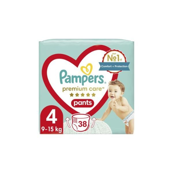 PAMPERS PREMIUM CARE PANTS N.4 09-15KG 38ΤΕΜ
