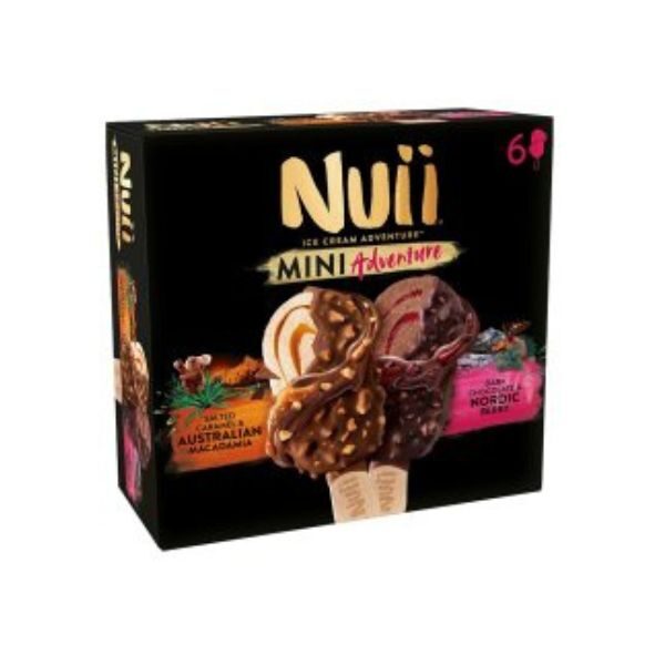 NUII MINI SALTED CARAMEL & NORDIC BERRY 6X55ML