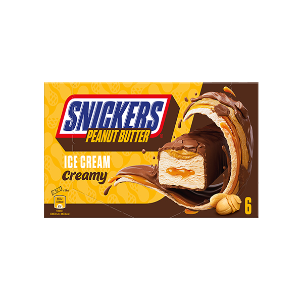 SNICKERS PEANUT BUTTER CREAMY ICE BAR MULTI 6 X 39GR
