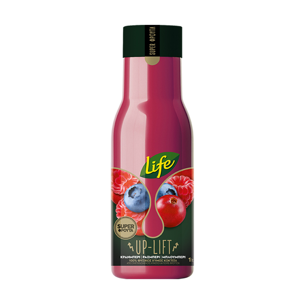 LIFE ΧΥΜΟΣ UP LIFT ΚΡΑΝΜΠΕΡΙ - ΡΑΣΜΠΕΡΙ - ΜΠΛΟΥΜΠΕΡΙ 1LT