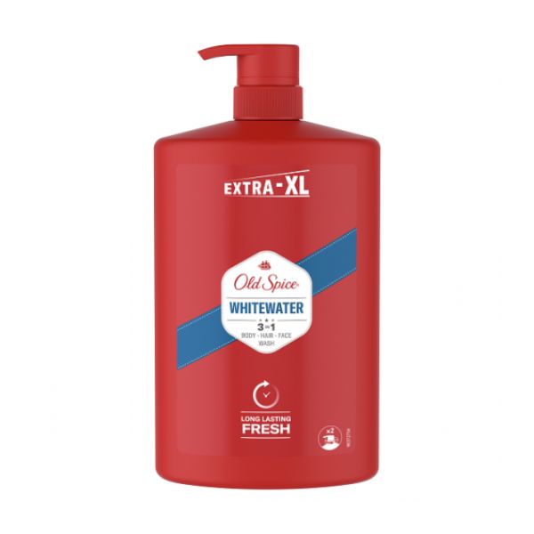 OLD SPICE SHOWER GEL & SAMPOO WHITEWATER 1LT