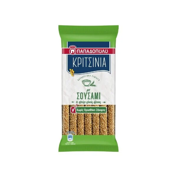 ΚΡΙΤΣΙΝΙΑ ΠΑΠΑΔΟΠΟΥΛΟΥ ΜΕ ΣΟΥΣΑΜΙ ΟΛΙΚΗΣ ΑΛΕΣΗΣ ΧΩΡΙΣ ΠΡΟΣΘΗΚΗ ΖΑΧΑΡΗΣ 170GR