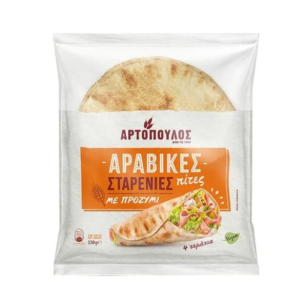 ΑΡΑΒΙΚΕΣ ΠΙΤΕΣ 4ΤΕΜ ΑΡΤΟΠΟΥΛΟΣ 330GR