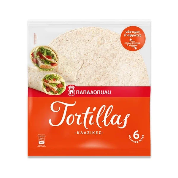 TORTILLAS ΠΑΠΑΔΟΠΟΥΛΟΥ ΚΛΑΣΙΚΕΣ 480GR