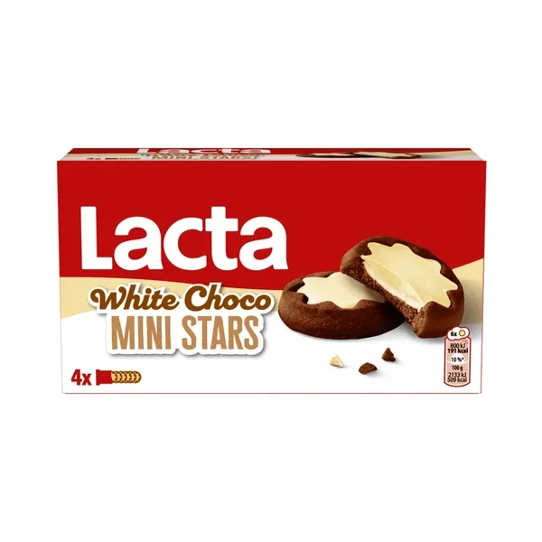 WHITE CHOCO MINI STARS LACTA 150GR