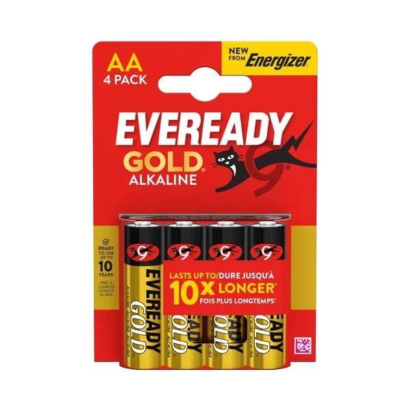 ΜΠΑΤΑΡΙΕΣ ENERGIZER ΑΛΚΑΛΙΚΕΣ AA EVEREADY GOLD 4ΤΕΜ