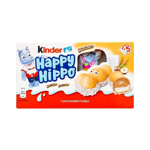 KINDER HAPPY HIPPO HAZELNUT 5TEM 103,5GR