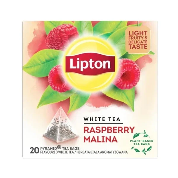 LIPTON ΛΕΥΚΟ ΤΣΑΙ 20 ΠΥΡΑΜΙΔΑ RASPBERRY MALINA 36GR